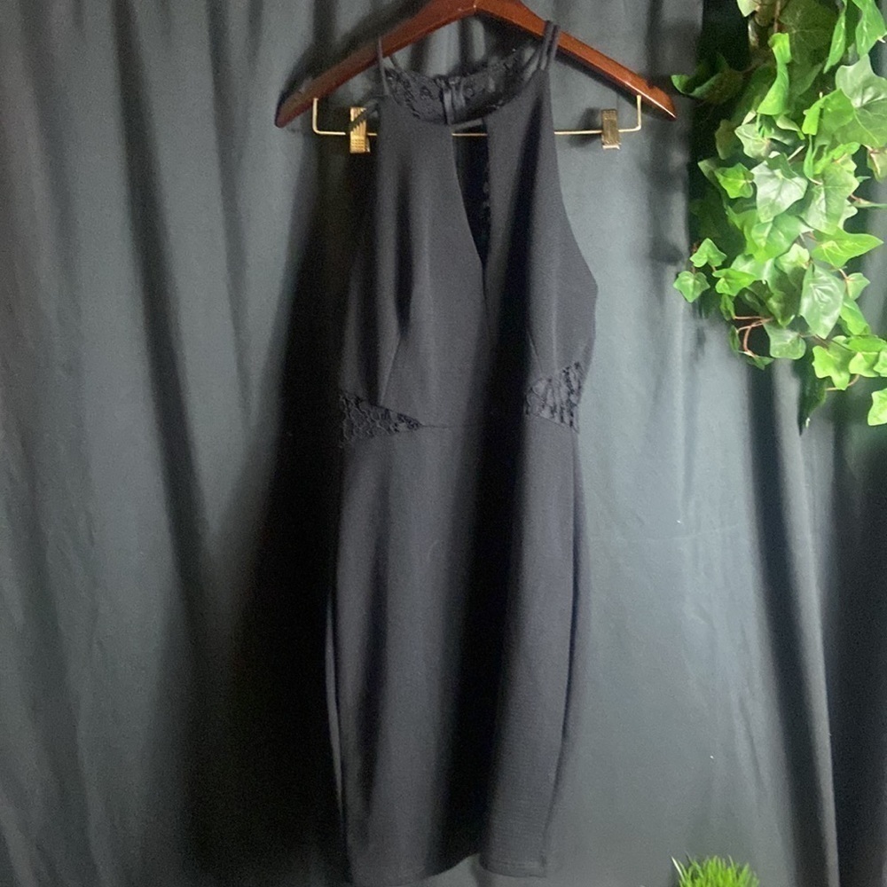 Soprano Mini Black dress with side cute outs​